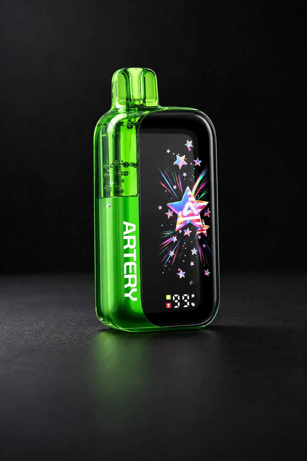 Green Artery CT3 device photographed against a dark studio background